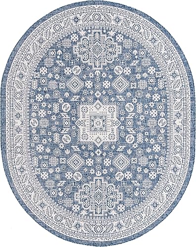 Miniatura 226 de Rugs.com Outdoor Aztec Collection Alfombra – 4 x 6 pies alfombra de tejido plano gris carbón perfecta para salas de estar, grandes comedores, planos