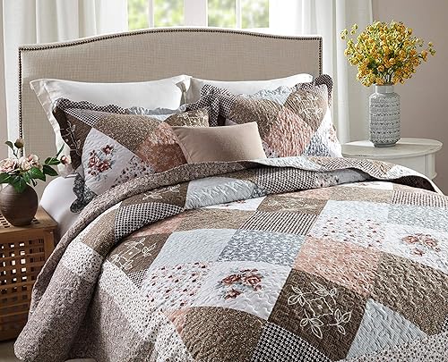 Miniatura 2 de Travan Juego de colcha de 2 piezas, colcha de gran tamaño con funda de almohada, reversible, suave, tamaño individual