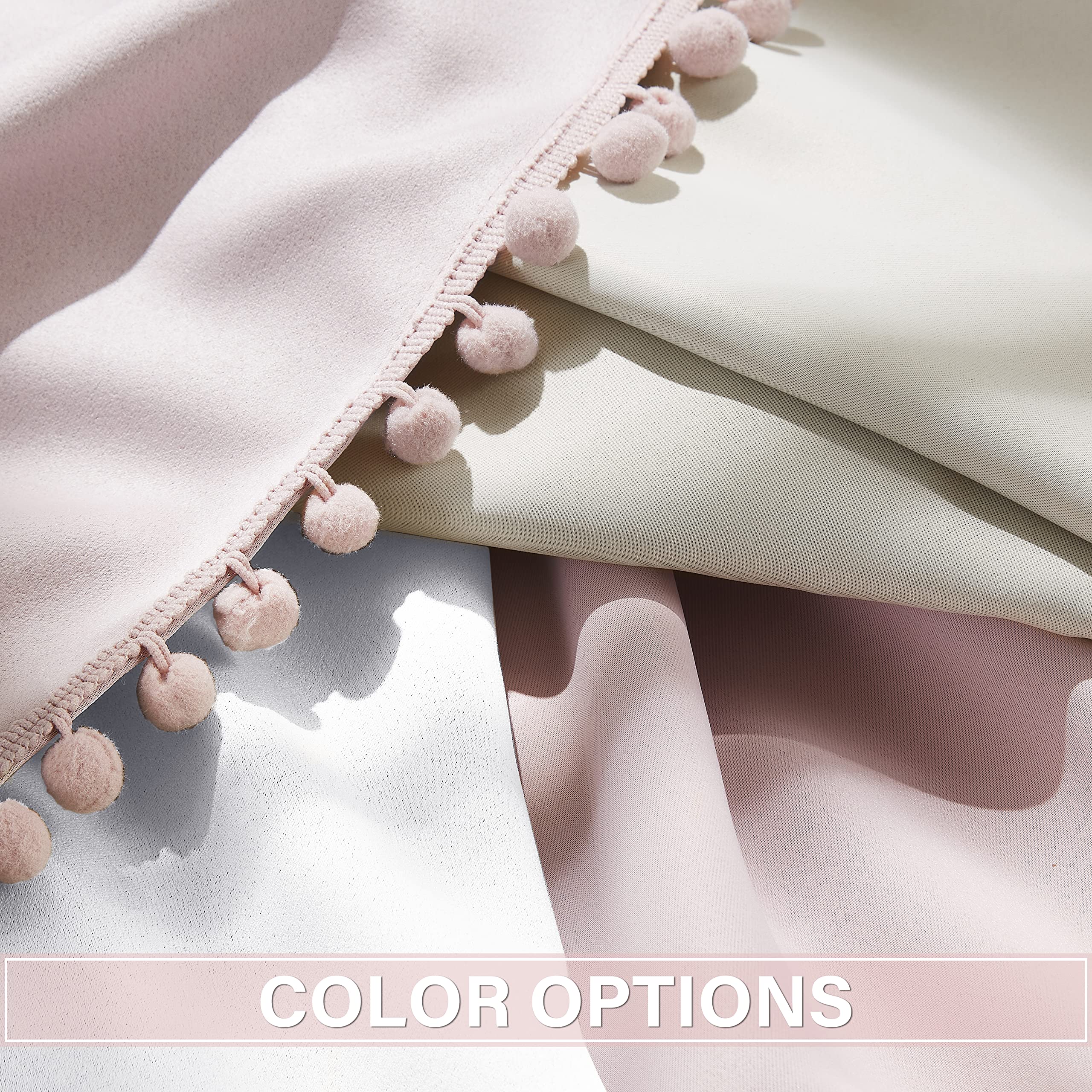 Amazon｜Jubilantex ブラッシュピンク遮光カーテン 保育園用カーテン