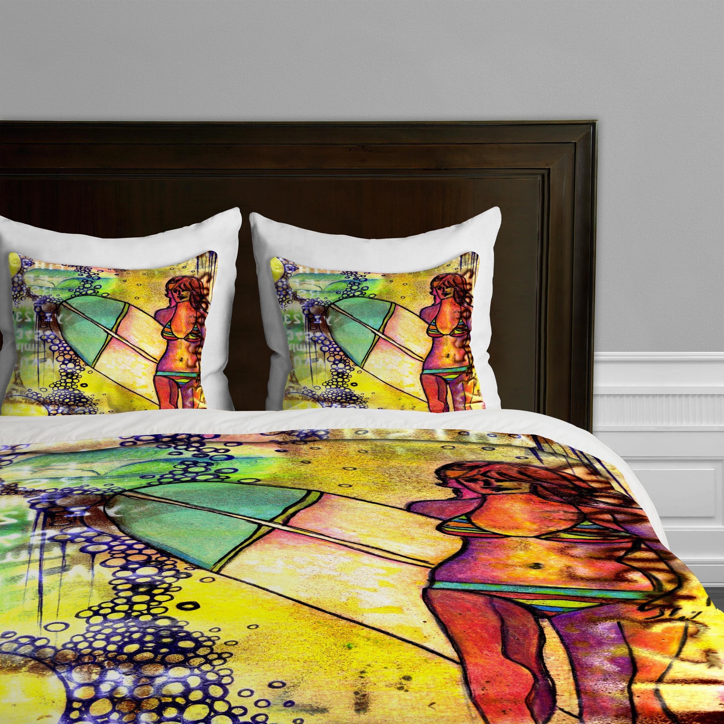 Deny Designs Sophia Buddenhagen Surfer Girl Duvet Cover, King