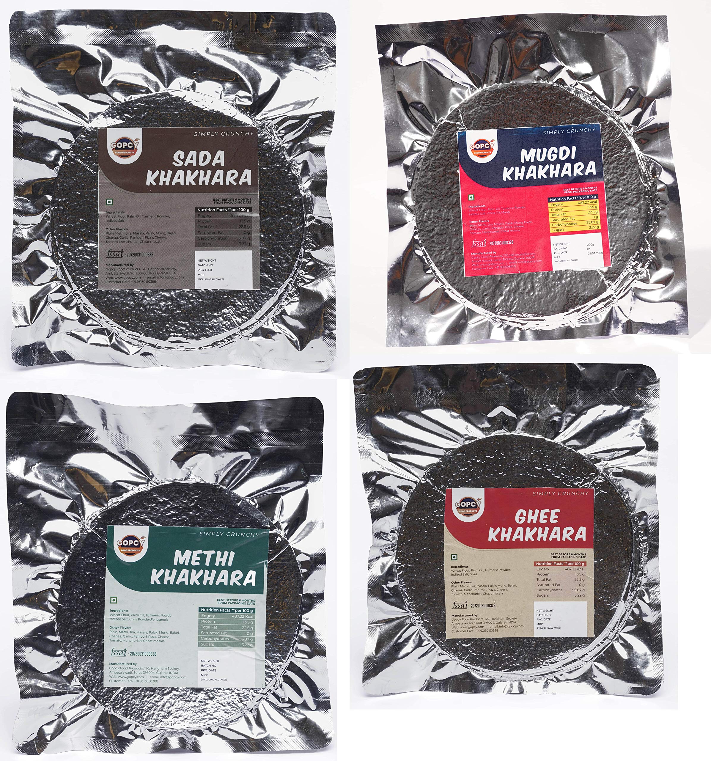 See full amazon price history chart for Gopcy Khakhra Combo Packets of 4 (Ghee, Mung, Methi, Sada) Gujarati Healthy Roasted Snacks - 800gm Gopcy Khakhra Combo Packets of 4 (Ghee, Mung, Methi, Sada) Gujarati Healthy Roasted Snacks - 800gm (B08H8RCHLZ) Amazon Price History, Amazon Price Tracker