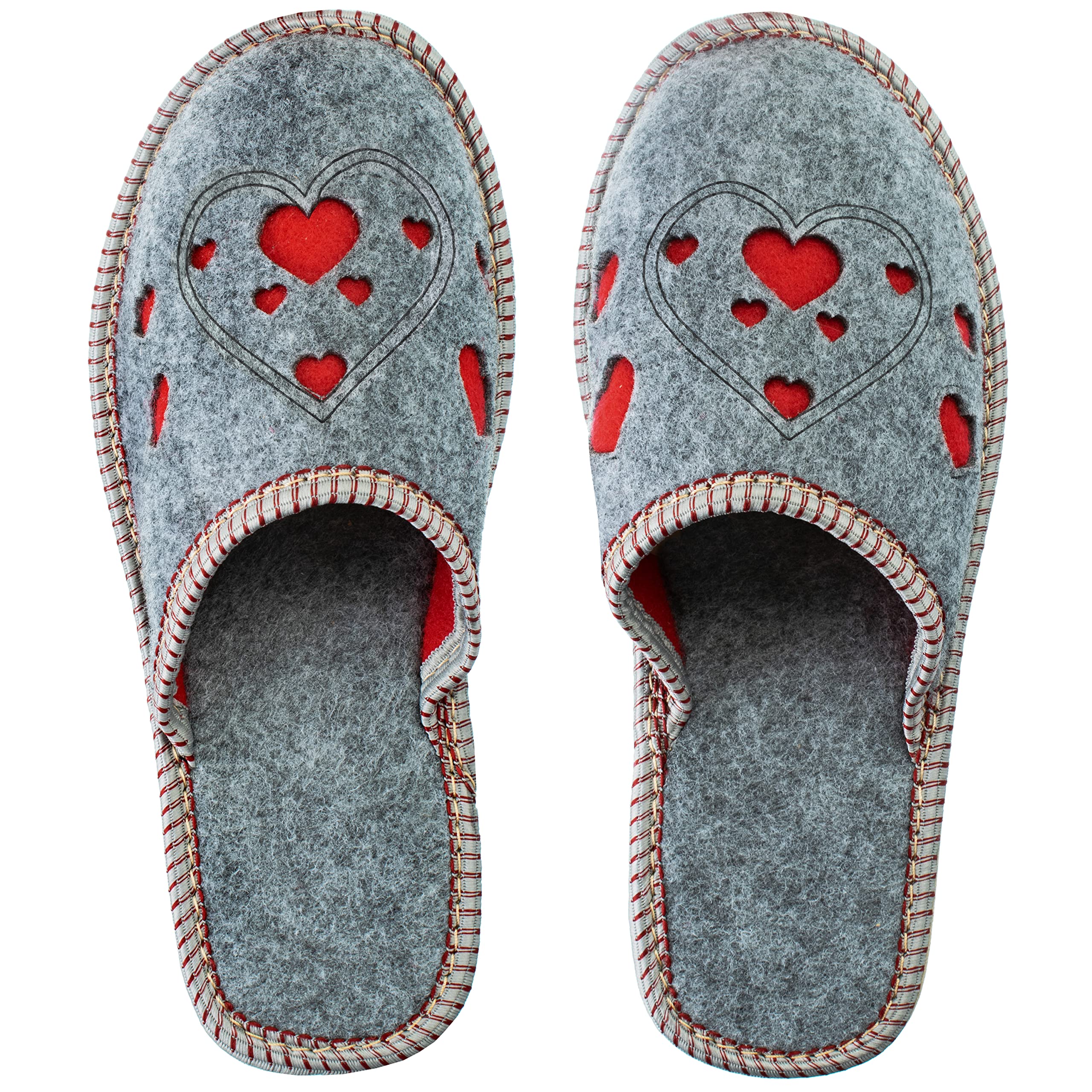 ESTRO Pantoufles Femme Chausson Chaud - Chausson Feutre Femme Mules Feutre avec Semelle Antiderapante F03