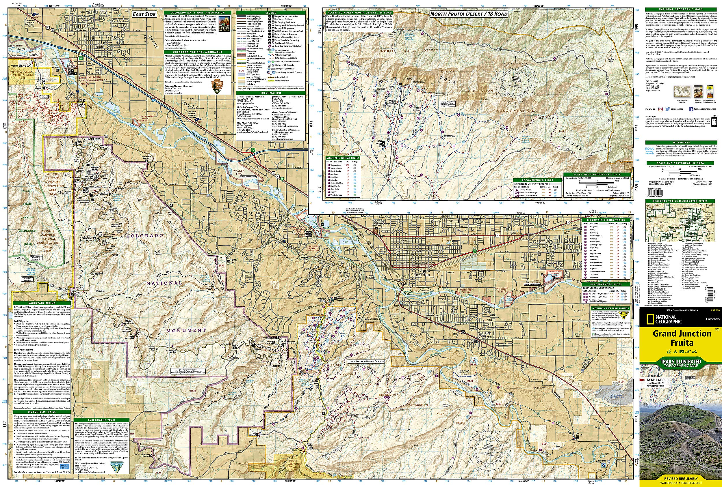 Grand Junction, Fruita Map (National Geographic Trails Illustrated Map, 502) - Image 4
