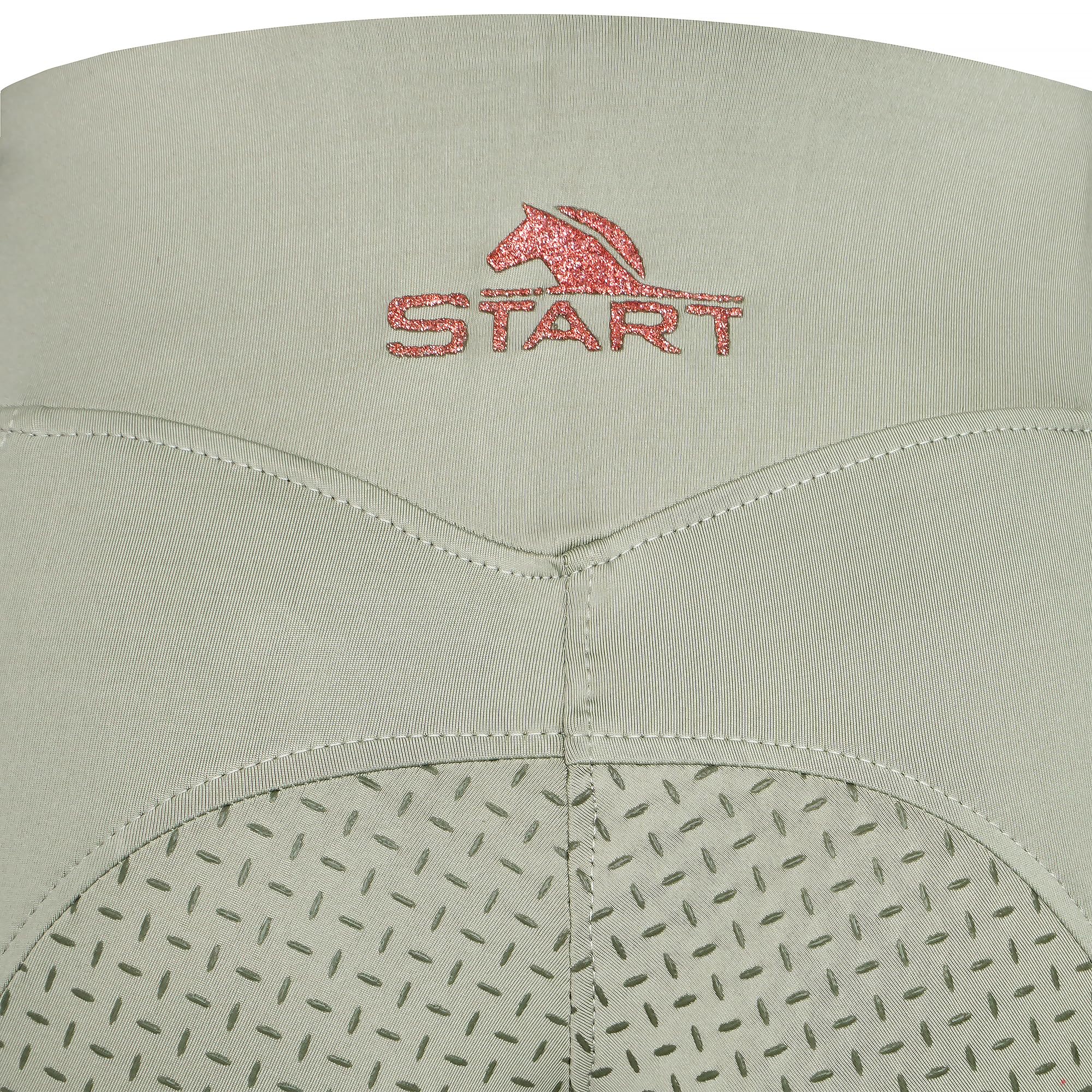Start Medway - Mallas de equitación para mujer con ribete completo de silicona, cintura alta, elásticos y transpirables con bolsillo para el teléfono móvil, pantalones de equitación de verano para