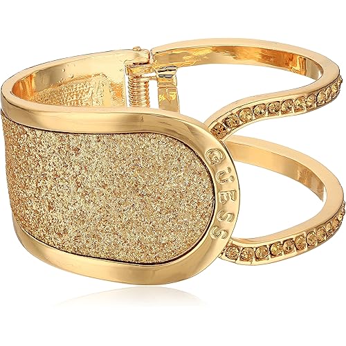 Guess Hinged with Stones and Glitter Bangle Bracelet