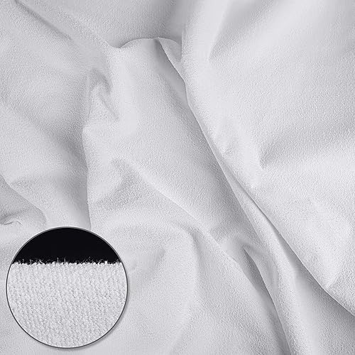 Miniatura 5 de Utopia Bedding Protectores de almohada impermeables con cremallera (paquete de 2), funda de almohada de rizo color blanco King, fundas de almohada a