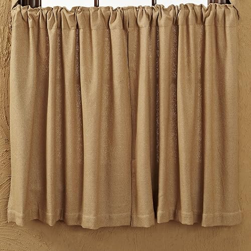 Burlap Cafe Curtains Amazon Com