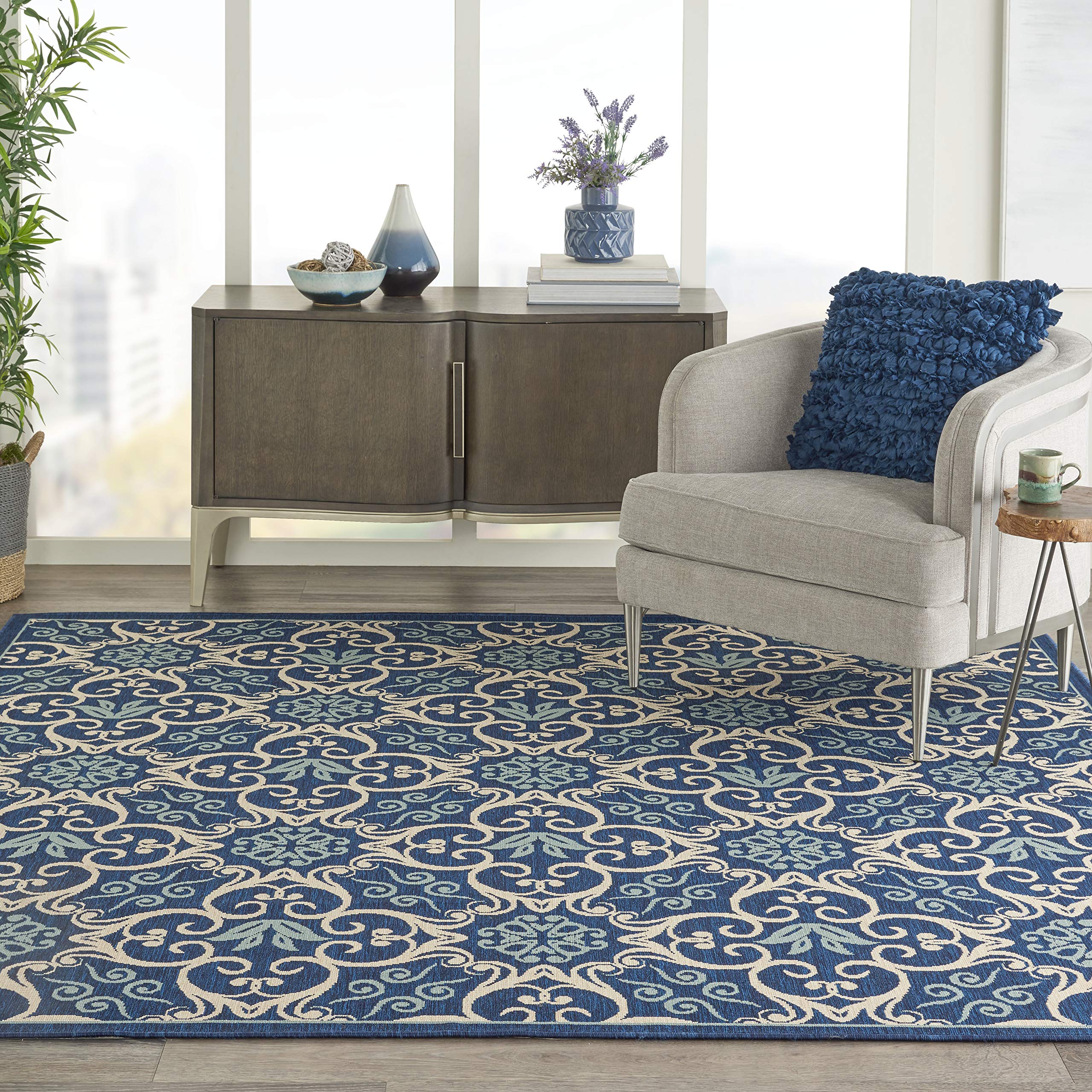 Nourison Caribbean Navy 7'10