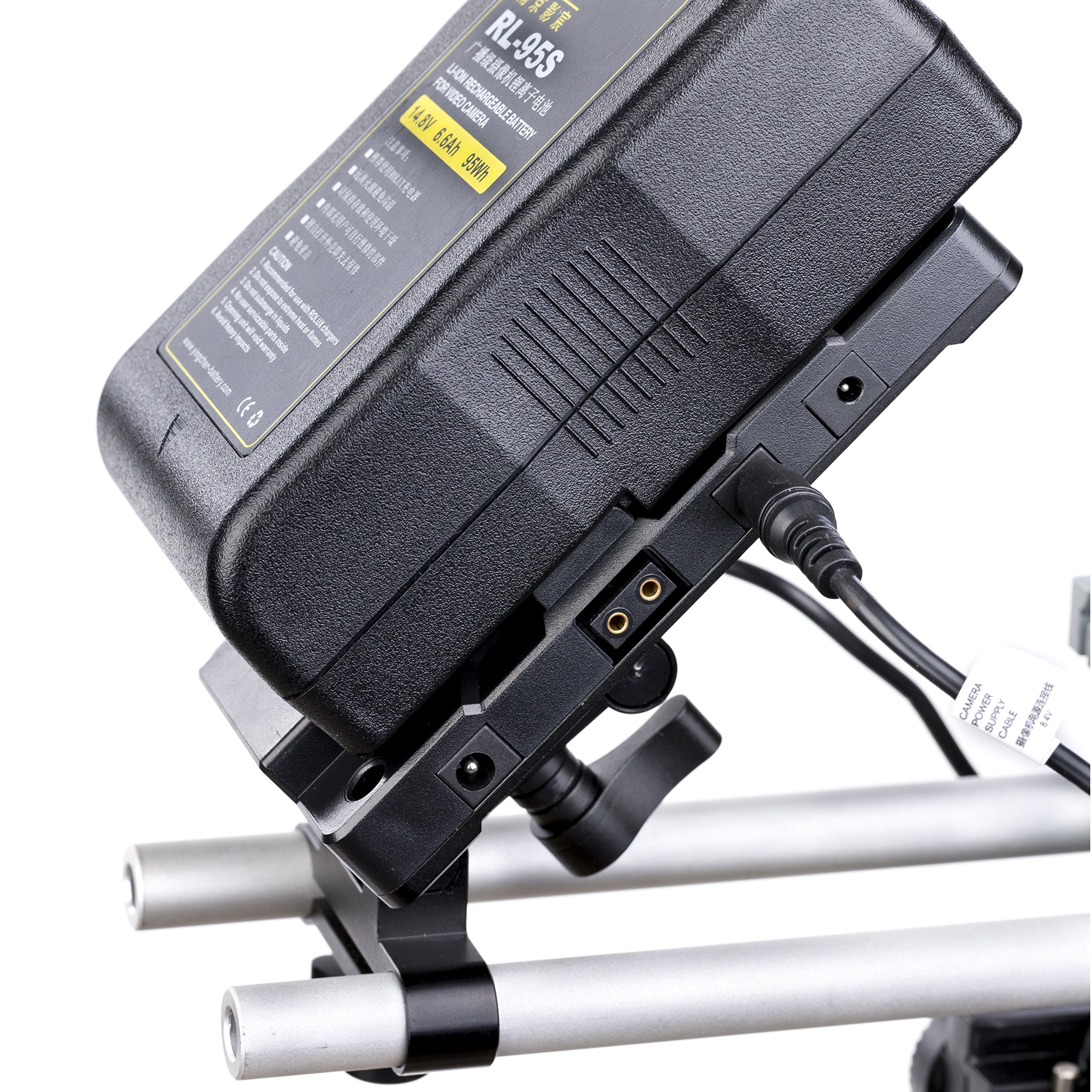 Amazon.com : Movo RBS1 V-Mount Battery Plate with 15mm Rod