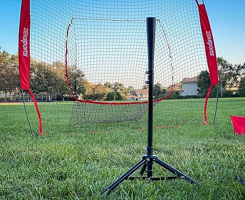 Miniatura 4 de ZENY Red de béisbol y softbol de 7 x 7 pies, combo de camiseta para bateo, lanzamiento, campaña, red de entrenamiento portátil