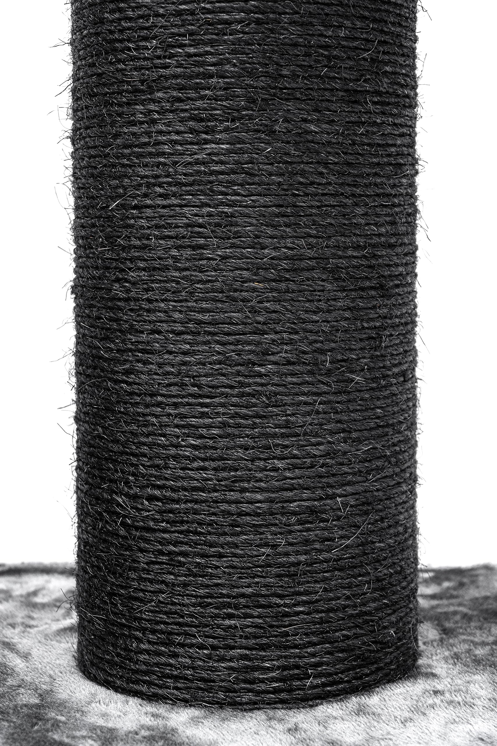 Petrebels Maine Coon Kratzbaum XXL 2 Meter hoch, Katzenbaum für große Katzen, extra stabil für mehrere Katzen, 2 Hängematten, 2 Katzenhöhlen, Siberian 200, Kletterbaum Dicke Stämme 20 cm, Schwarz