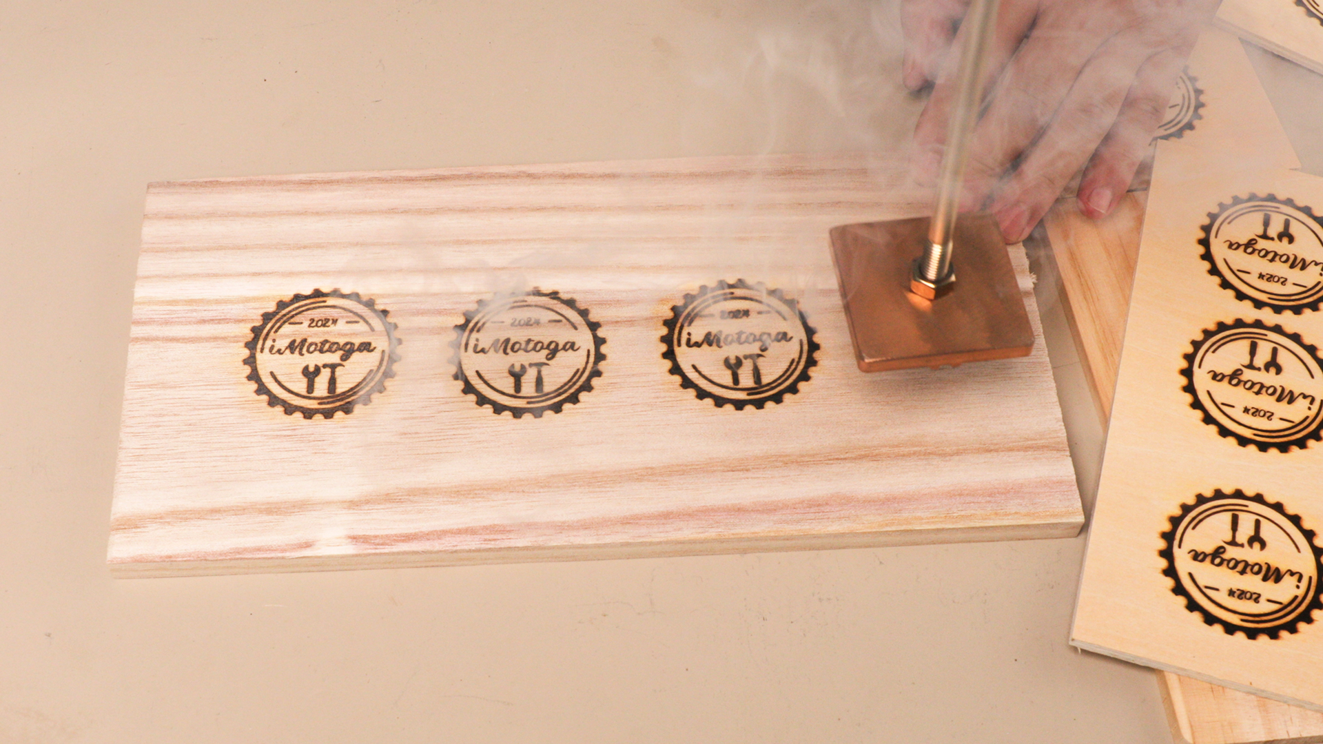 Custom Logo Wood Branding Iron With Handle & Wooden Box - Leather & BBQ Heat Stamp For Woodworking, Personalized Design - View #8