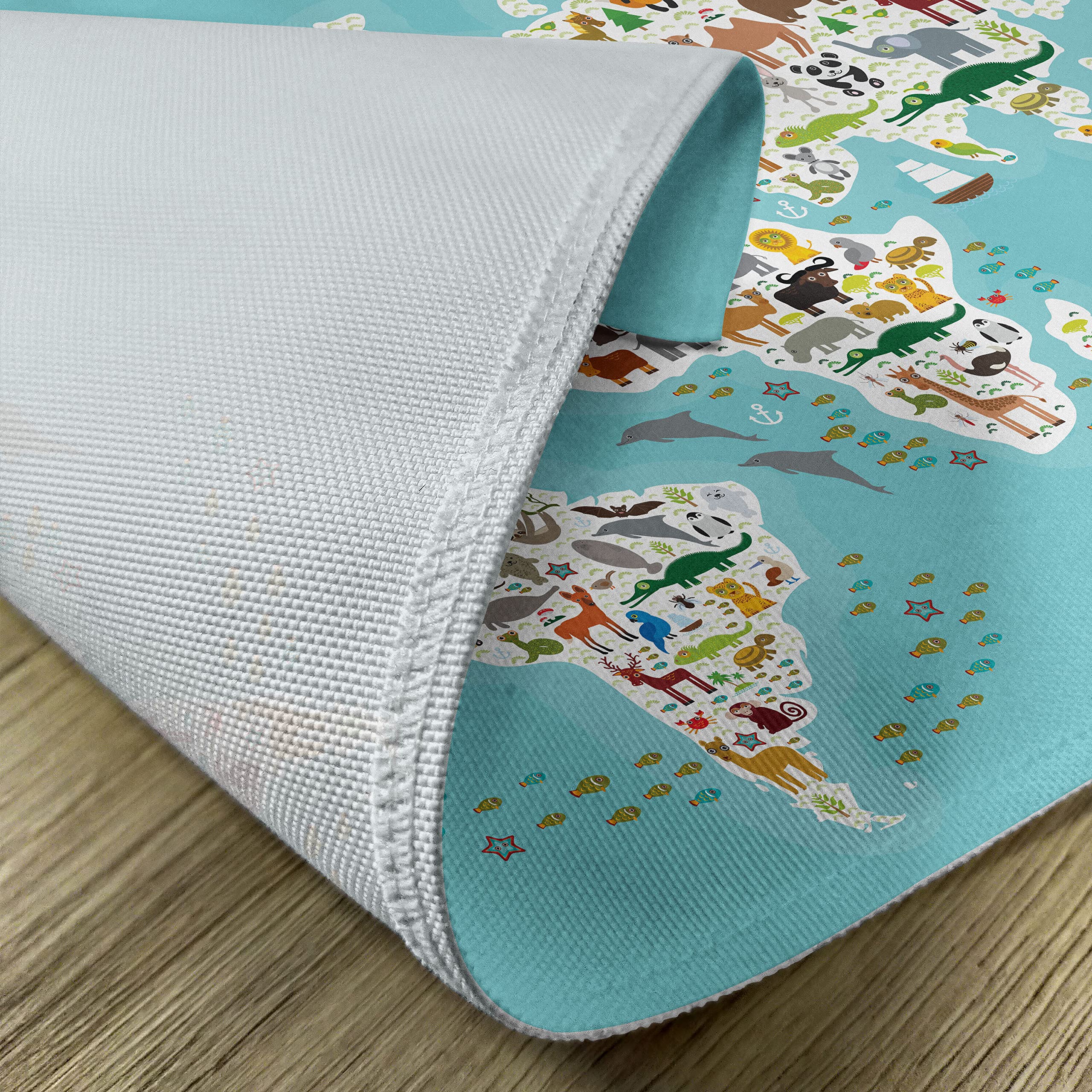 ABAKUHAUS Cow Print Tovaglietta Americana Set di 4, Reticolo del Camuffamento, Tovagliette in Tessuto Lavabile per Tavolo da Pranzo Cena, Rosa Nero Bianco