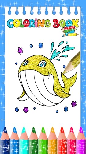 Glitter Coloring Book Baby Shark