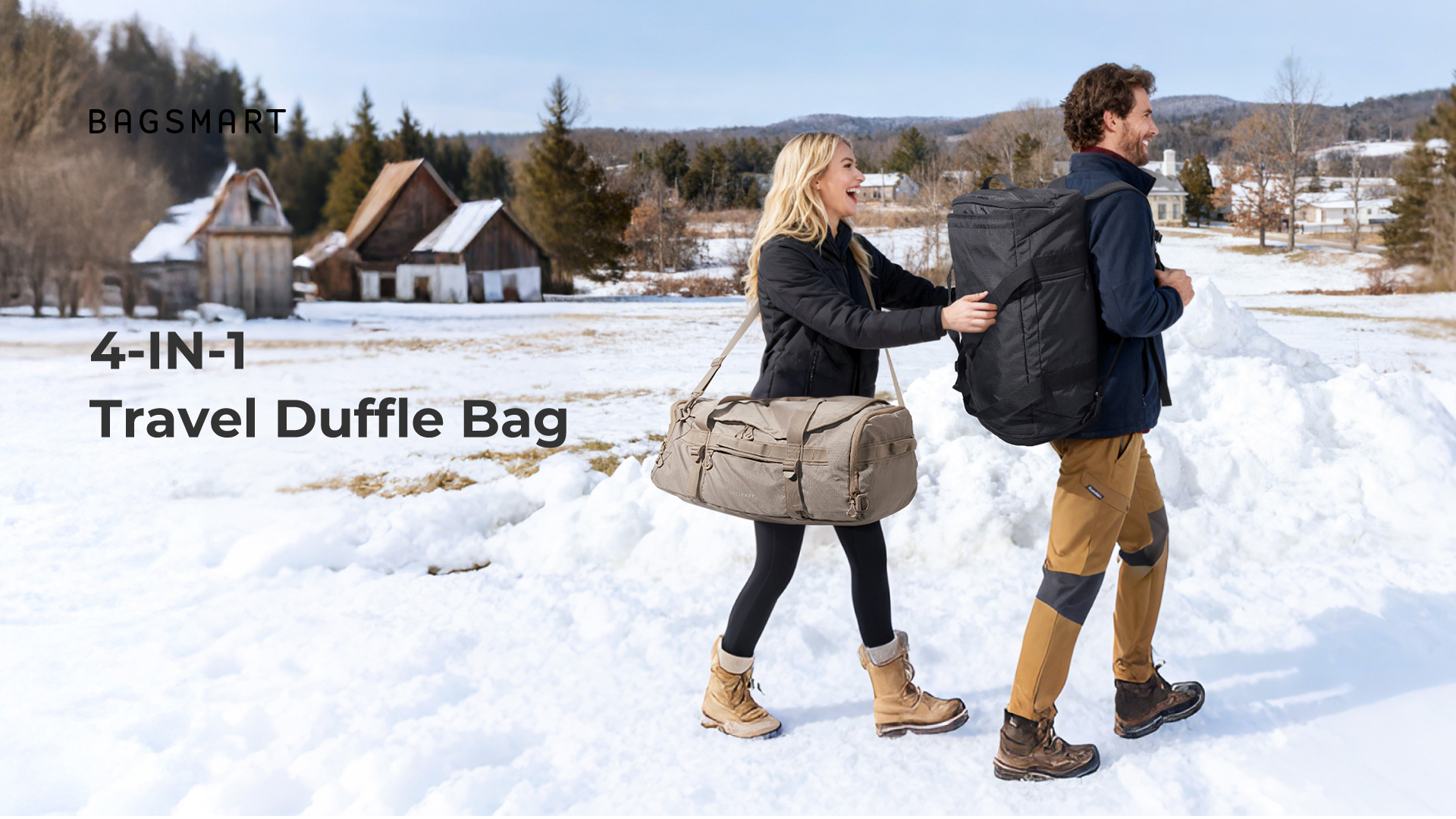 Amazon.com | BAGSMART 4-IN-1 Duffle Bag for Travel, 40L Travel Bag