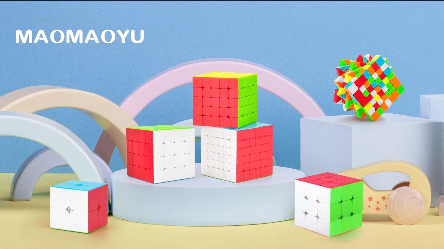Cube Magique 2x2 Maomaoyu - Speed Cube Noir Fluide Et Réglable - Cadeau Puzzle Pour Enfants Et Adultes