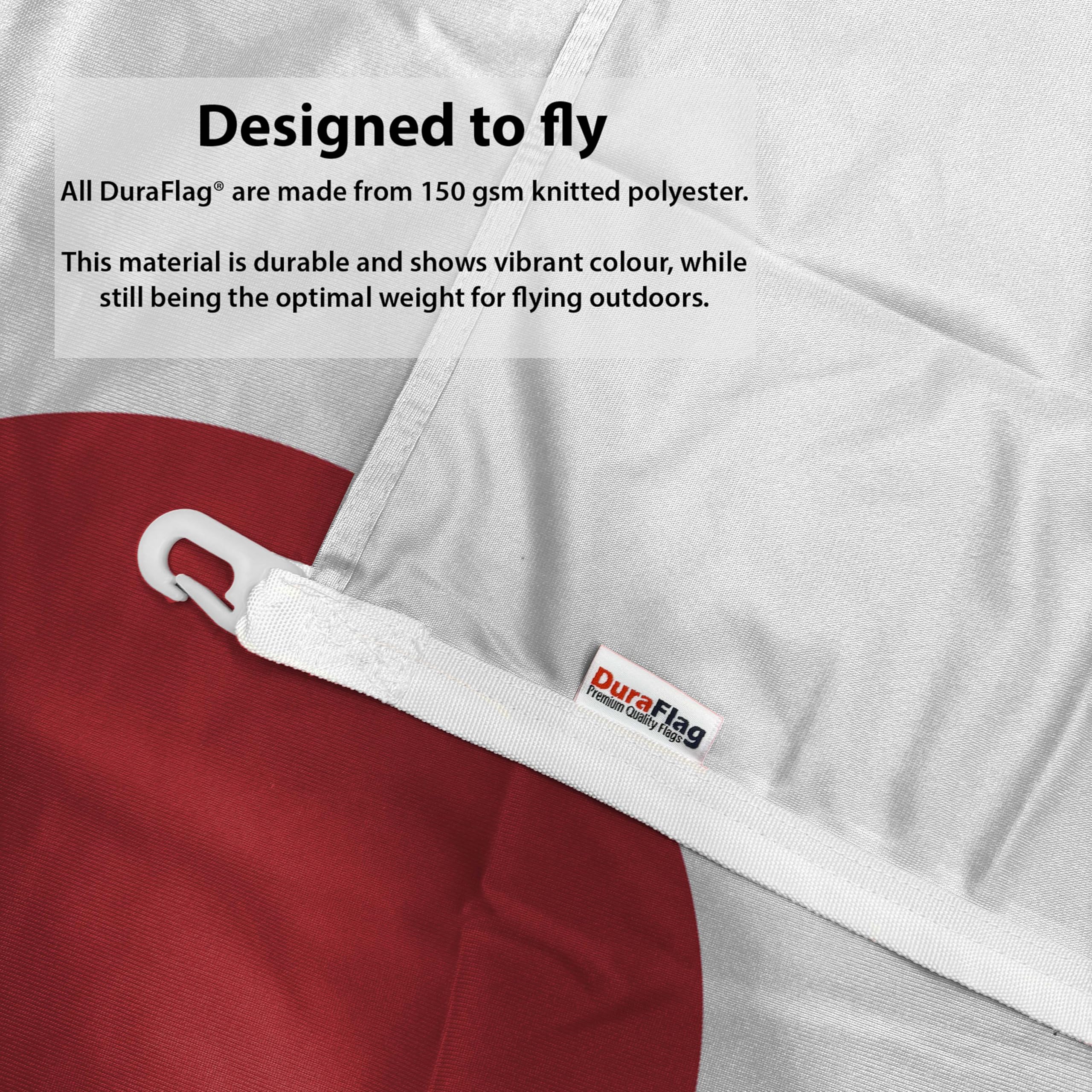 DuraFlag Japan 5ft x 3ft with Clips/Hooks - Premium Quality 5x3 Japanese Flags, 5ft x 3ft (150cm x 90cm) - Image 3