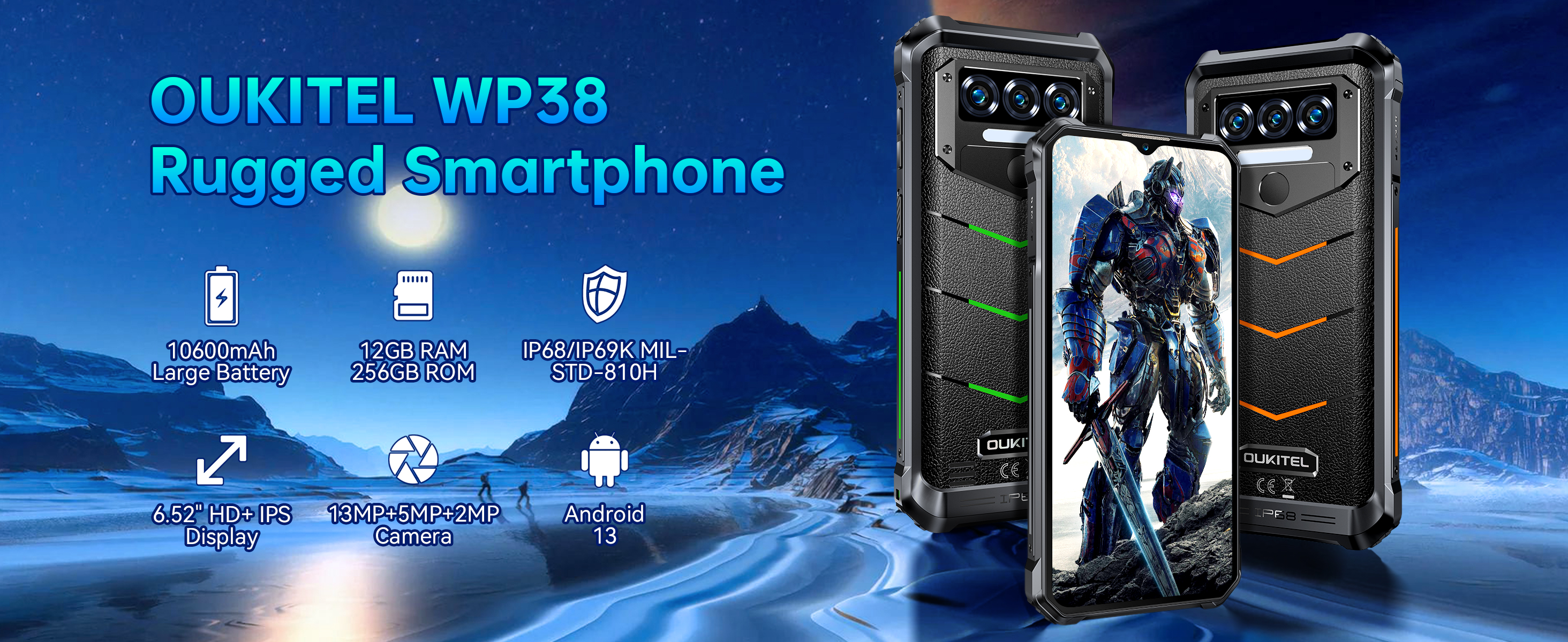 Amazon.com: OUKITEL WP38 Smartphone resistente desbloqueado – 12