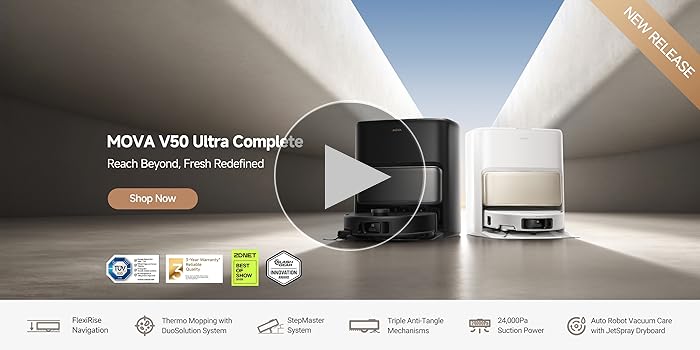 Amazon.com: Mova V50 Ultra Complete Robot Vacuum and Mop Self