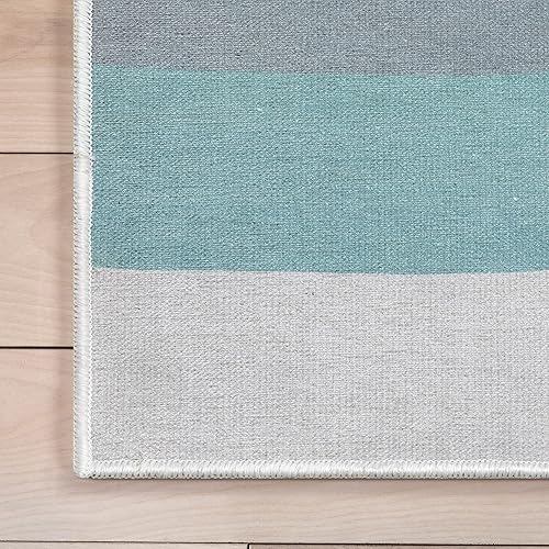 Miniatura 5 de Well Woven Alfombras para niños, caleidoscopio arco iris, 7 pies 7 pulgadas x 9 pies 10 pulgadas, multicolor, pastel, moderna, envejecida, alfombra