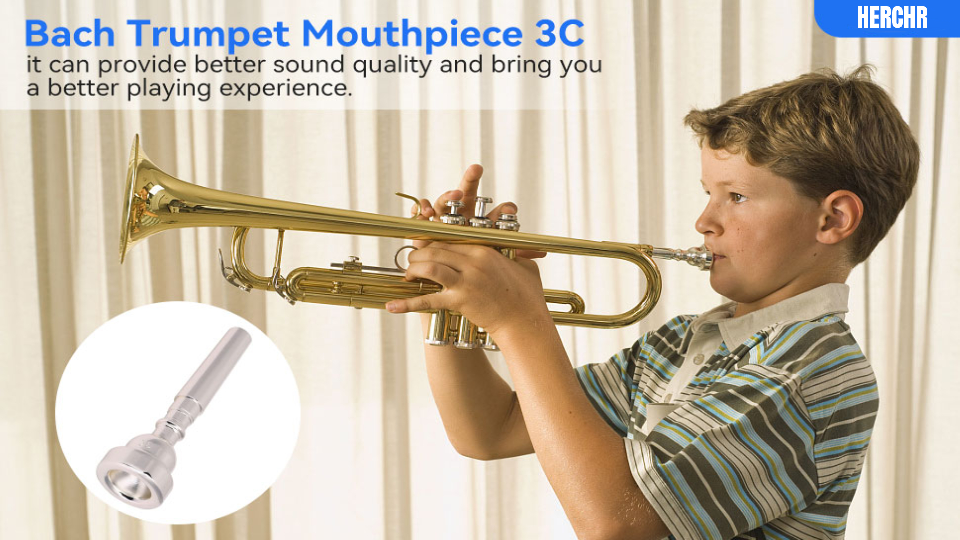 Amazon.com: Bach Trumpet Mouthpiece 3C, New Silver Gold Plated