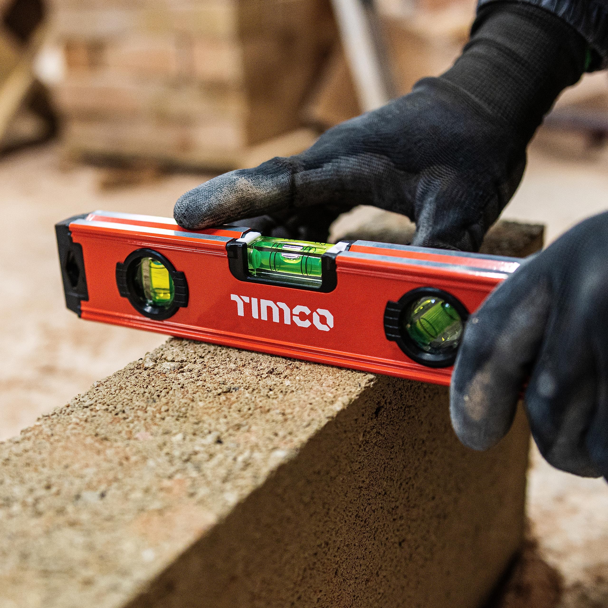 TIMCO - Toolbox Spirit Level - Aluminium (Size 225mm - 1 Each), Red - Image 3