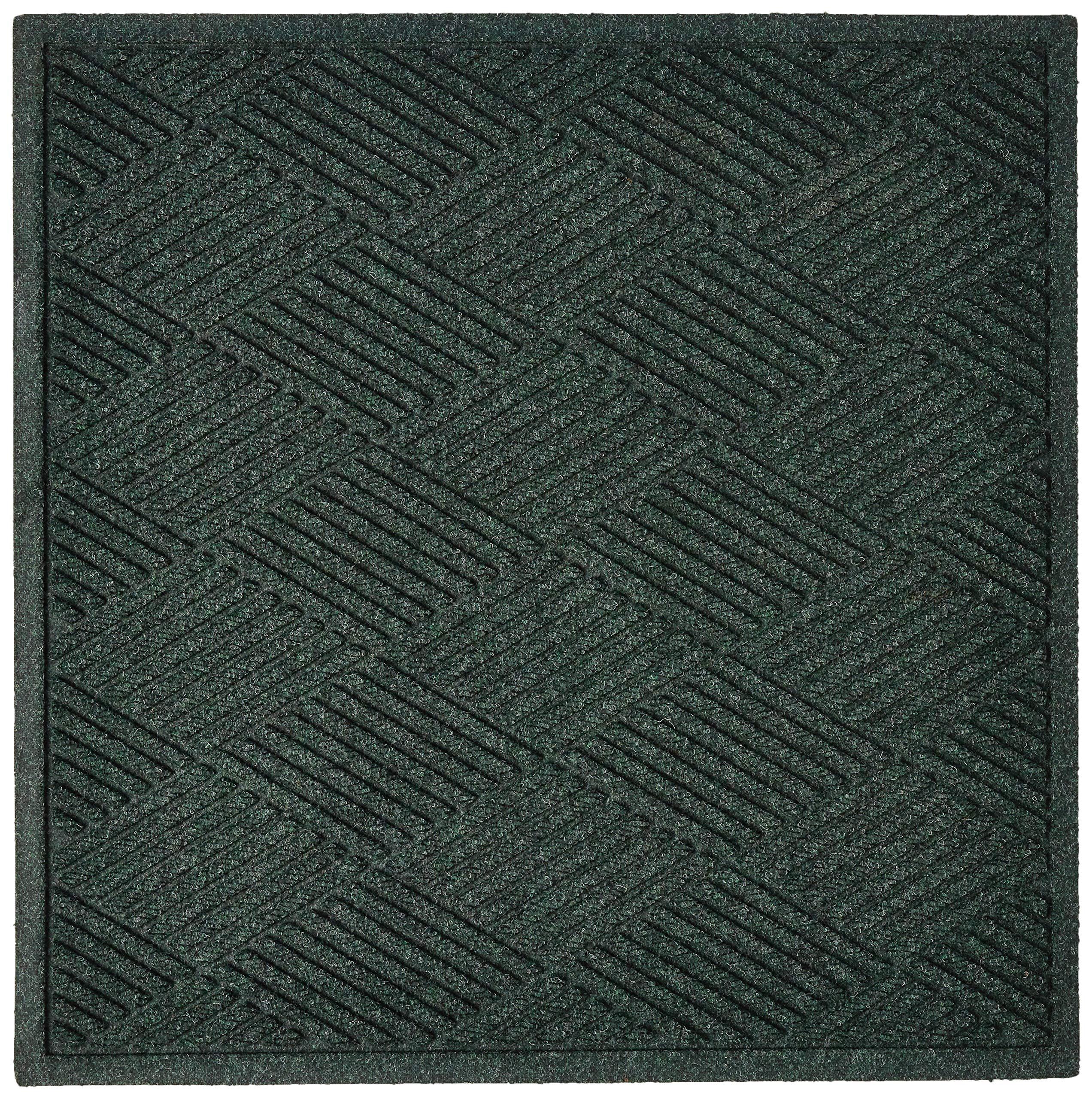 Hudson Exchange Waterhog Fashion Diamond Floor Mat, 35" x 35", 3/8" Thick, Evergreen