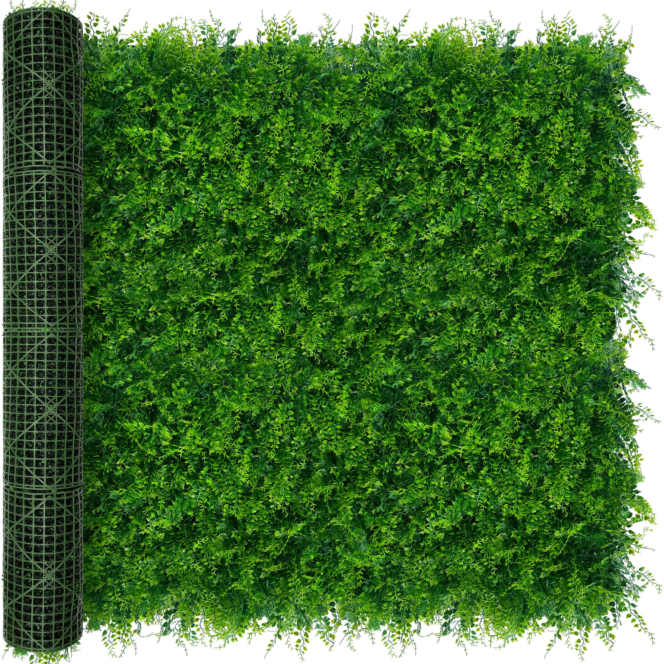 Photo 1 of DOPGIB Greenery Faux Grass Wall Backdrop: 80"x120"?67 SQFT? UV-Anti Artificial Green Boxwood Panel for Patio Balcony Privacy & Ivy Fence Covering Privacy, Garden, Backyard Wall Backdrop Decor