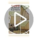 Image of HIPPO High Density Polyethylene 150 GSM Outdoor Loop Curtains Sun & UV Protection, Light-Filtering Balcony Curtain (Beige-Brown, 4.5FTX9FT, 1PC)