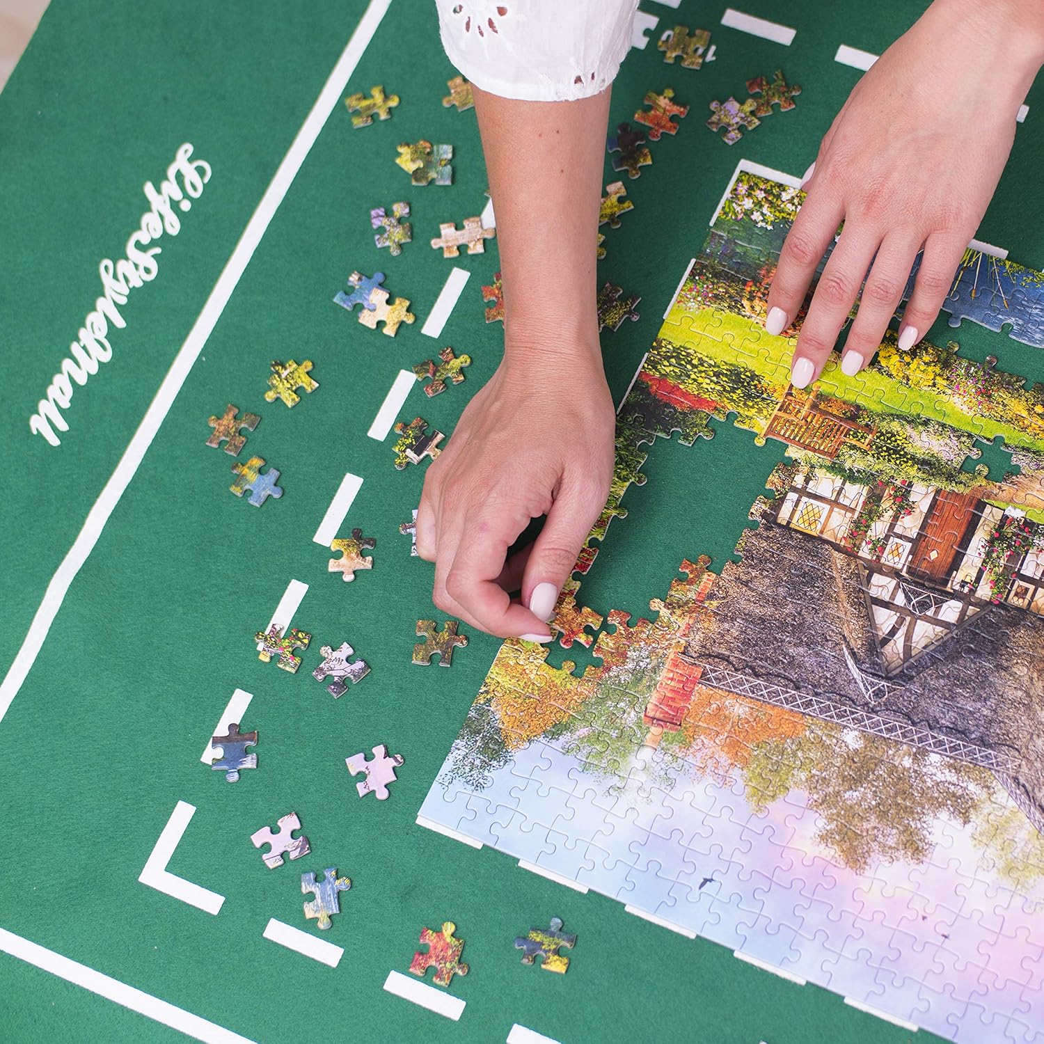 LifeStyleMall Jigsaw Mat Jigsaw Puzzle Roll Mat Puzzle Storage Mat