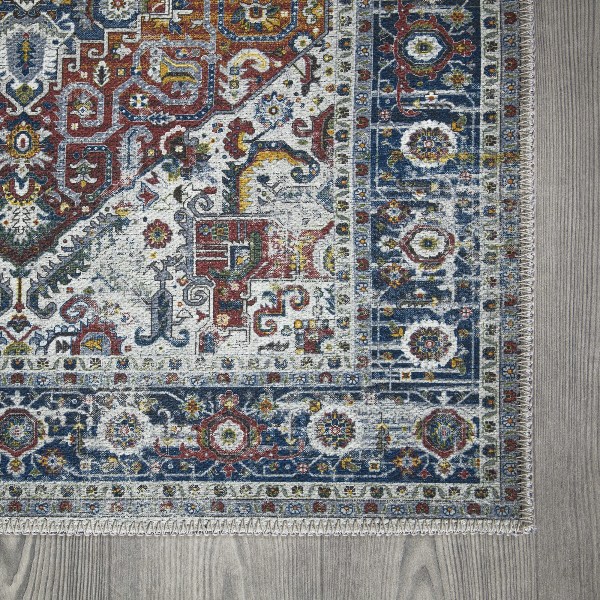 Rug Rinkle Ottomanson Machine Washable Wrinkle Free Oriental Design Cotton 3x6 ...
