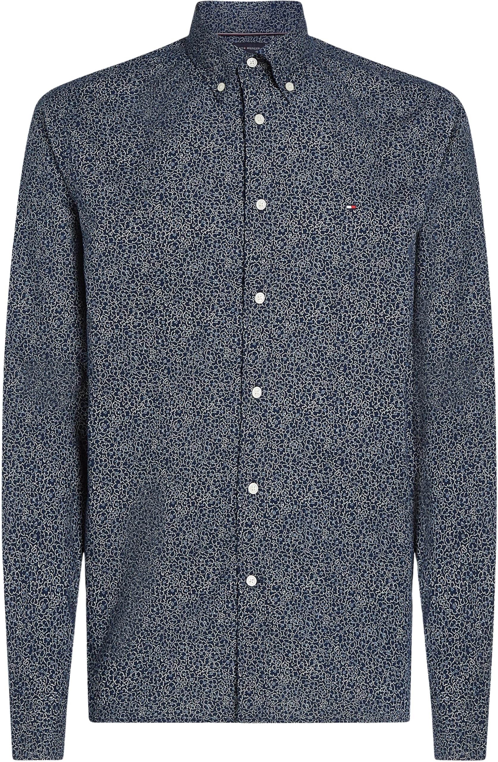 Tommy Hilfiger Flex Poplin Linr Floral RF Shirt Mw0mw38089 Camicia L/S Unisex - Adulto (Pacco da 1)