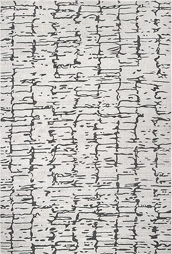 Miniatura 3 de nuLOOM Maude - Alfombra abstracta contemporánea, 5 x 7, marfil