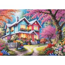 AllAboutEmbroideryUA Bead Embroidery kit Spring Cottage HS-5101 Beaded Cross Stitch Needlework
