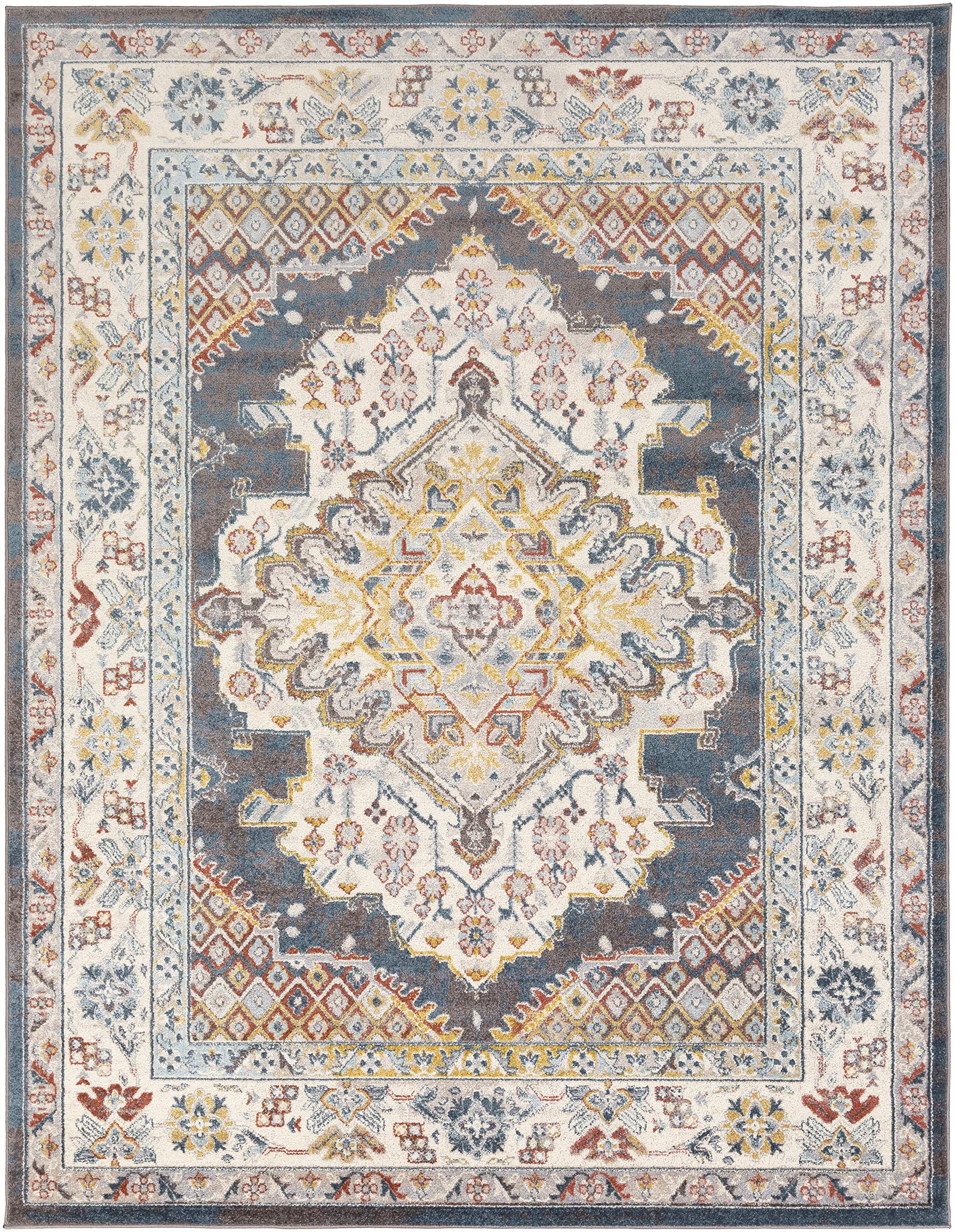 Livabliss Anja Oriental Medallion Area Rug,7'10