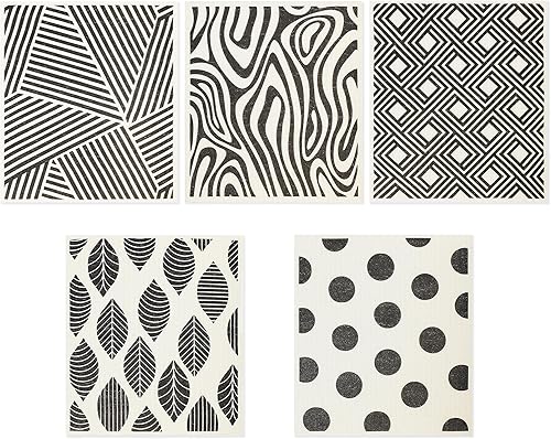 JEBBLAS Paños de cocina suecos reutilizables para cocina, toallas de papel reutilizables de celulosa, toallas suecas lavables, sin olor,