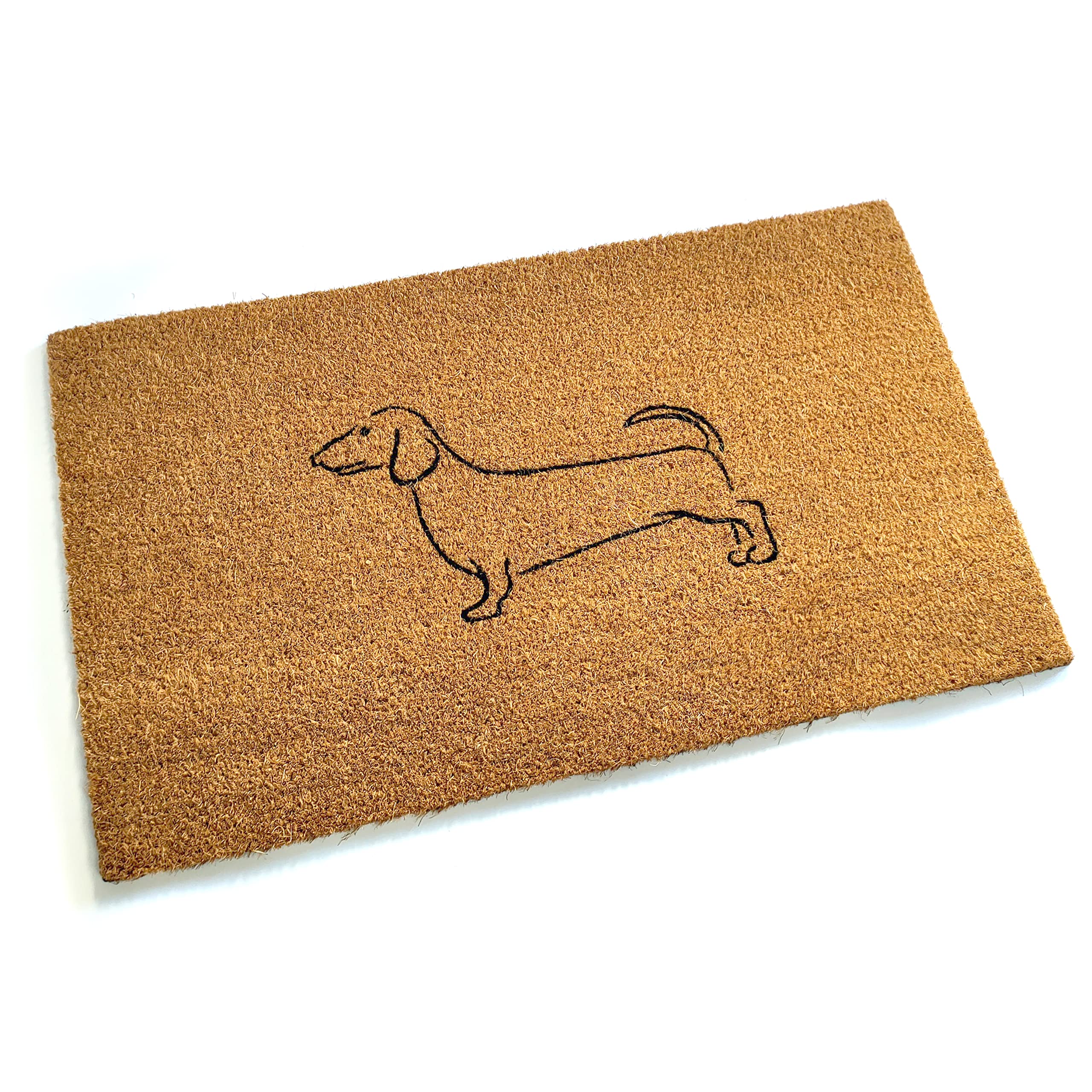 Black Ginger Felpudo de bienvenida para perro salchicha para uso en interiores o exteriores