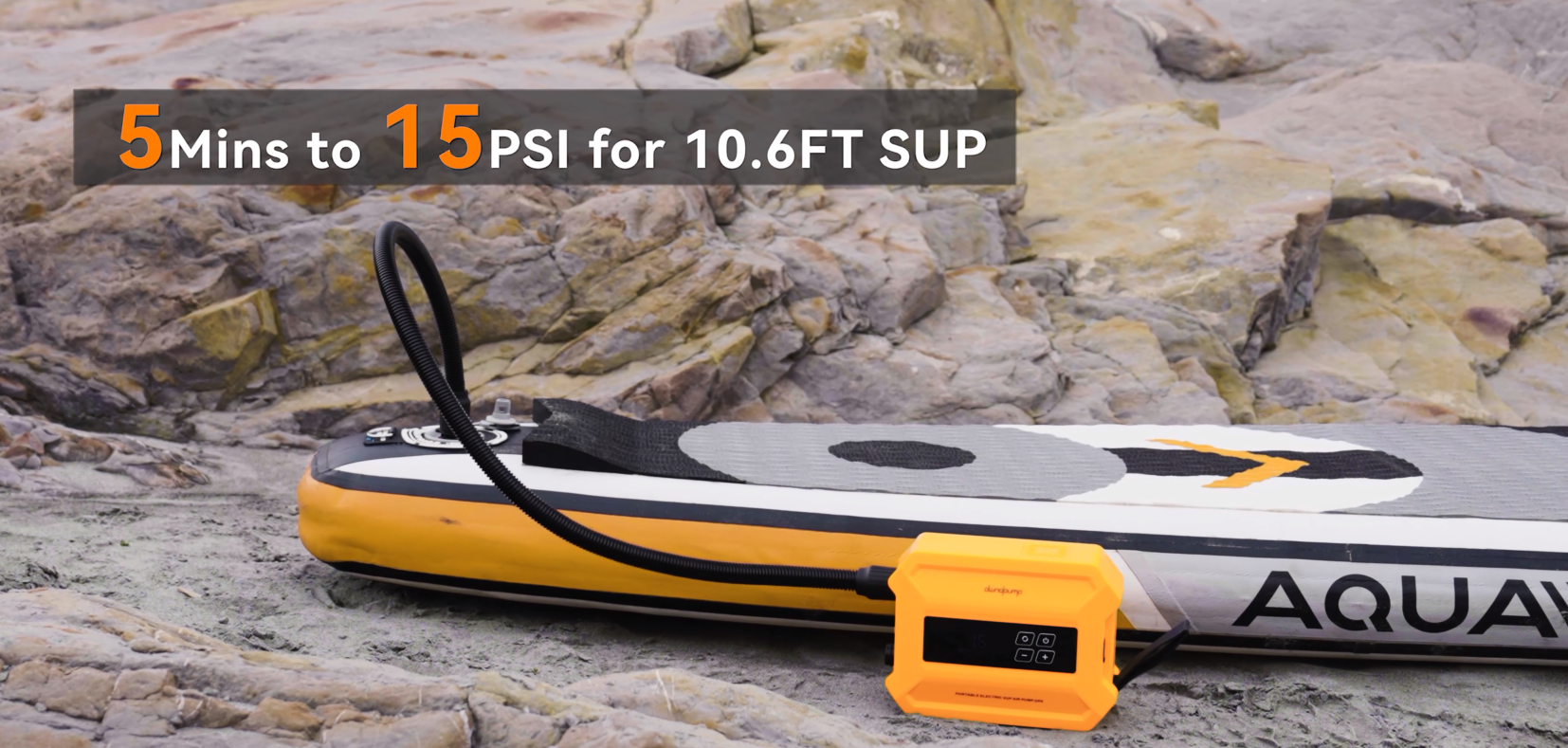 Pompe électrique Rechargeable Dwndpump - Double Action - 20 PSI - Pour SUP, Kayak, Paddle - Neuf