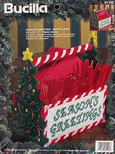 Bucilla Season's Greetings Buffet Caddy ... Lona de plástico
