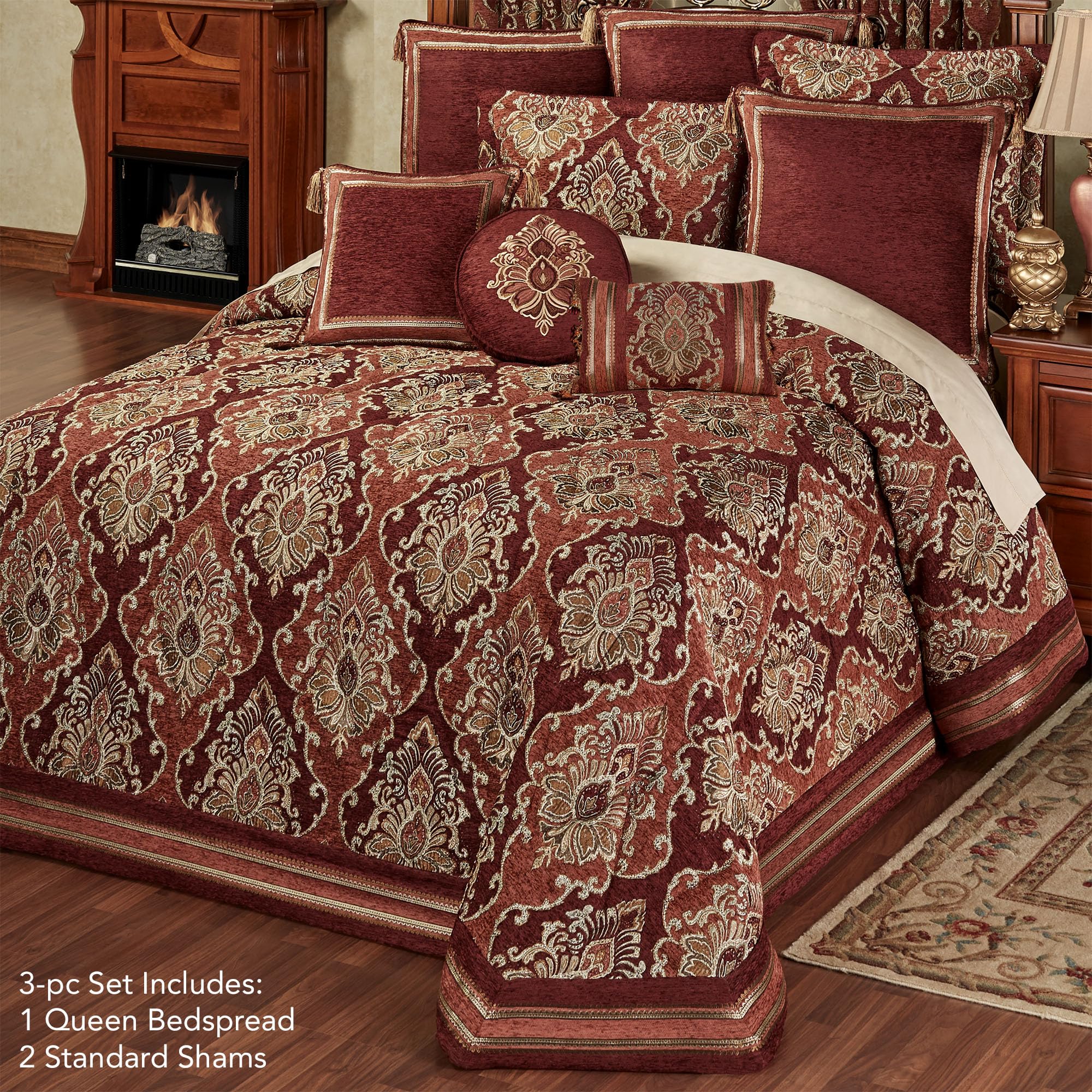 Amazon.com: Ravenna Damask Medallion Oversized Luxury Bedding