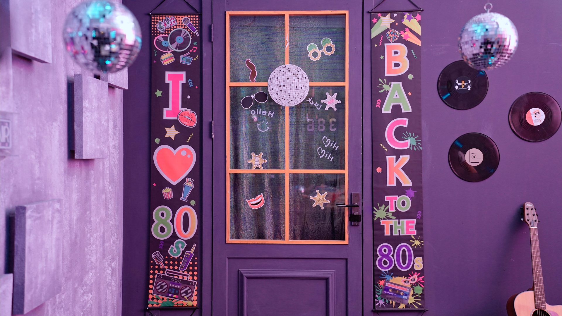 Amazon.com: Blulu 70s 80s Party Decoration 90s 80s Banner I Love