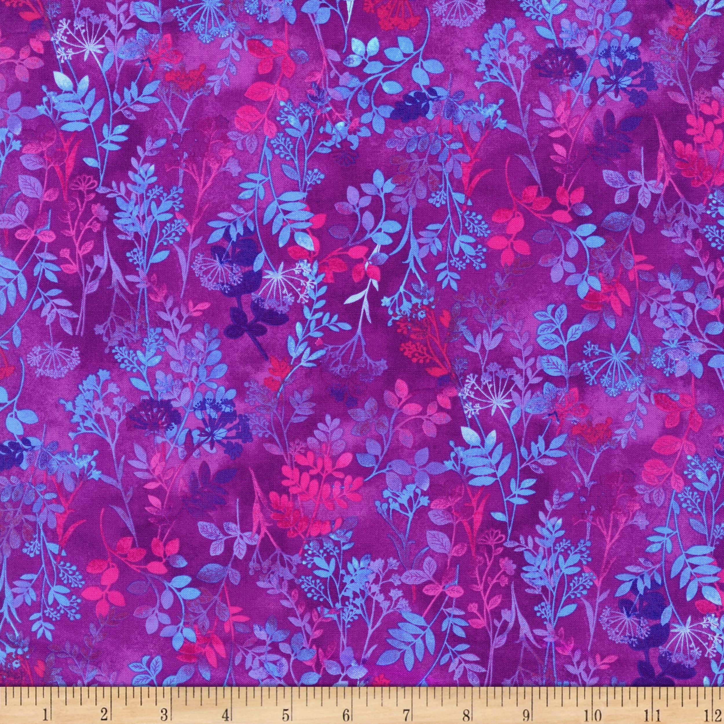 Studio E Butterfly Bliss Mini Wildflowers Fuchsia, Fabric by The Yard