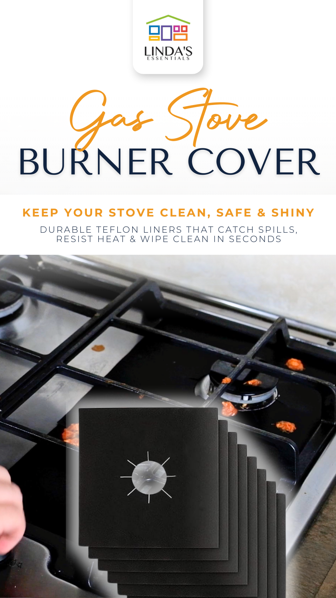 Amazon.com: Gas Stove Burner Covers by Linda's Essentials (10 Pack