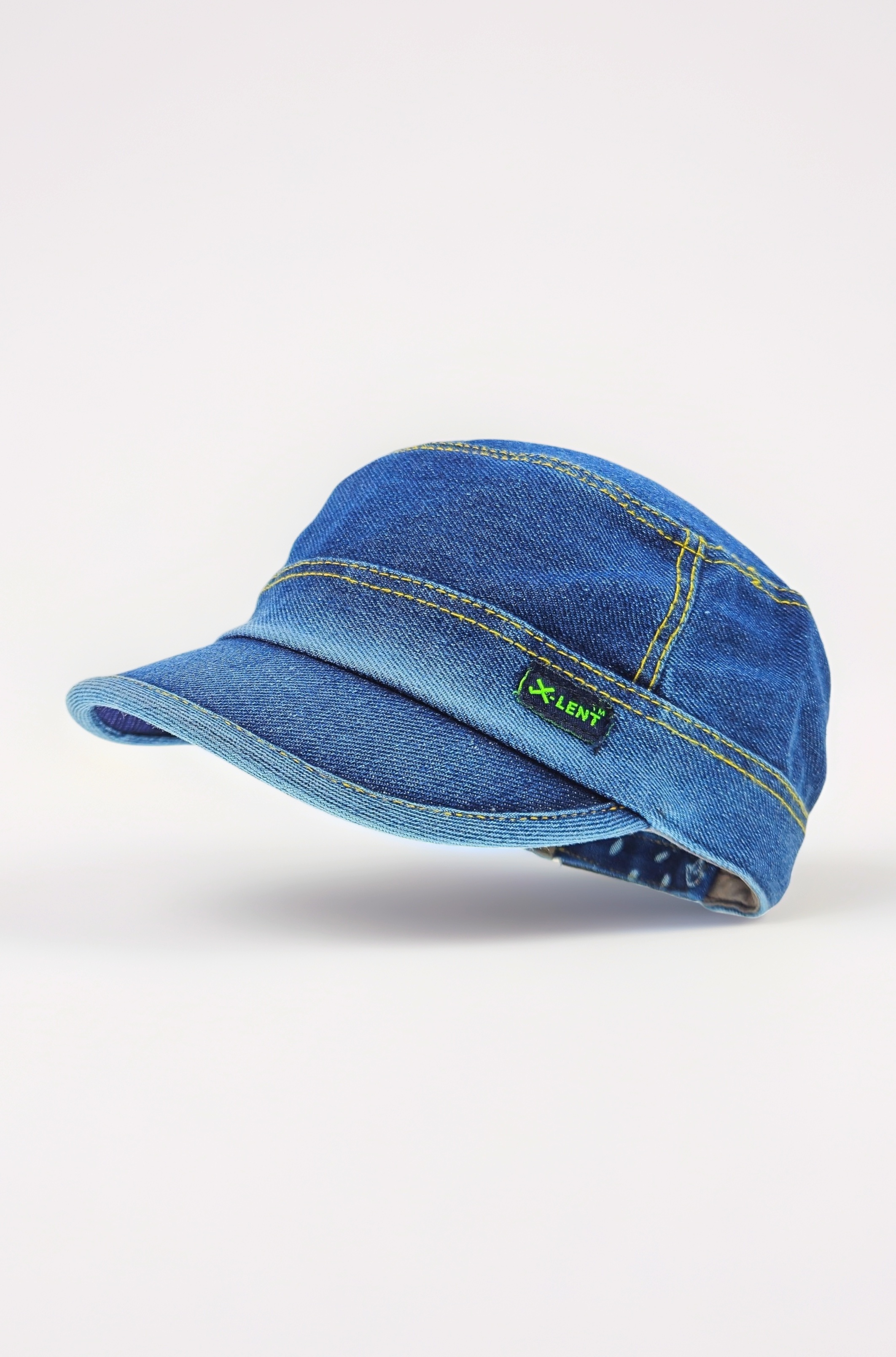 - Denim Cap Army Military Distressed Baseball Flat Top Retro Fashion Washed Cotton Sun Visor Hat Adjustable Dabba JeansUnisex