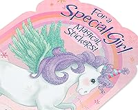 Vista 4 de American Greetings Tarjeta de cumpleaños para niña (Pegaso con calcomanías)