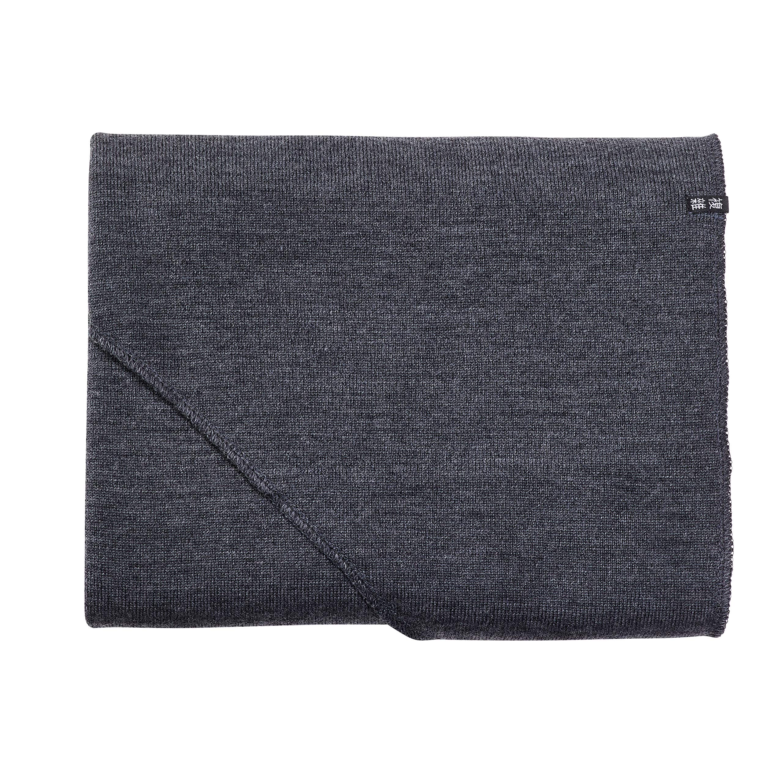 Enter the Complex® Szalik damski, chusta trójkątna, chusta na szyję, 100% wełna merino, antracytowy