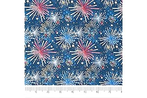 Singer Fabric, 100% Cotton, Firework Bursts, Cut by the Yard - Premium...