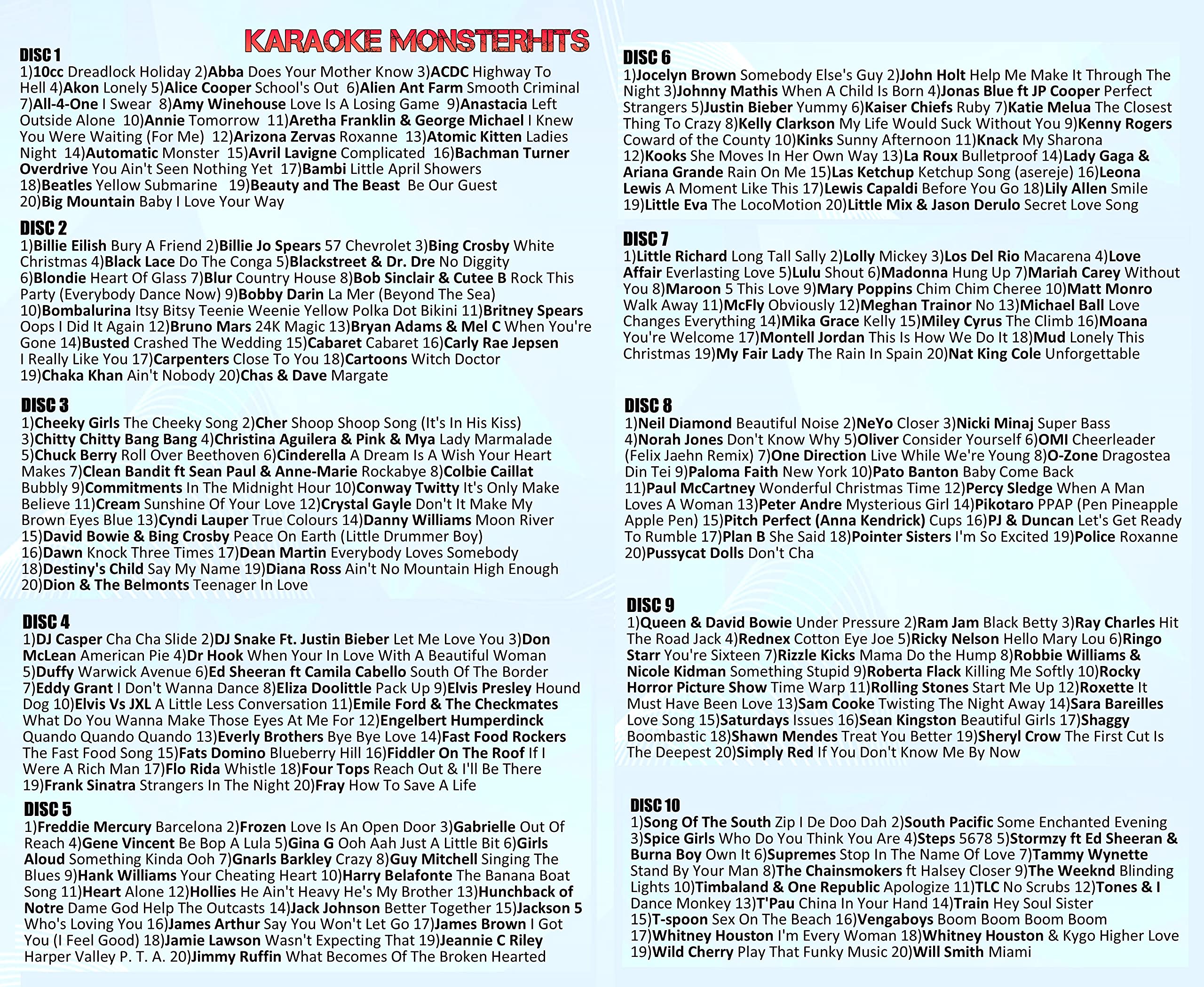 Karaoke CDG Pack Mr Entertainer Family Party 1000 Greatest Songs Of All Time, Old & New