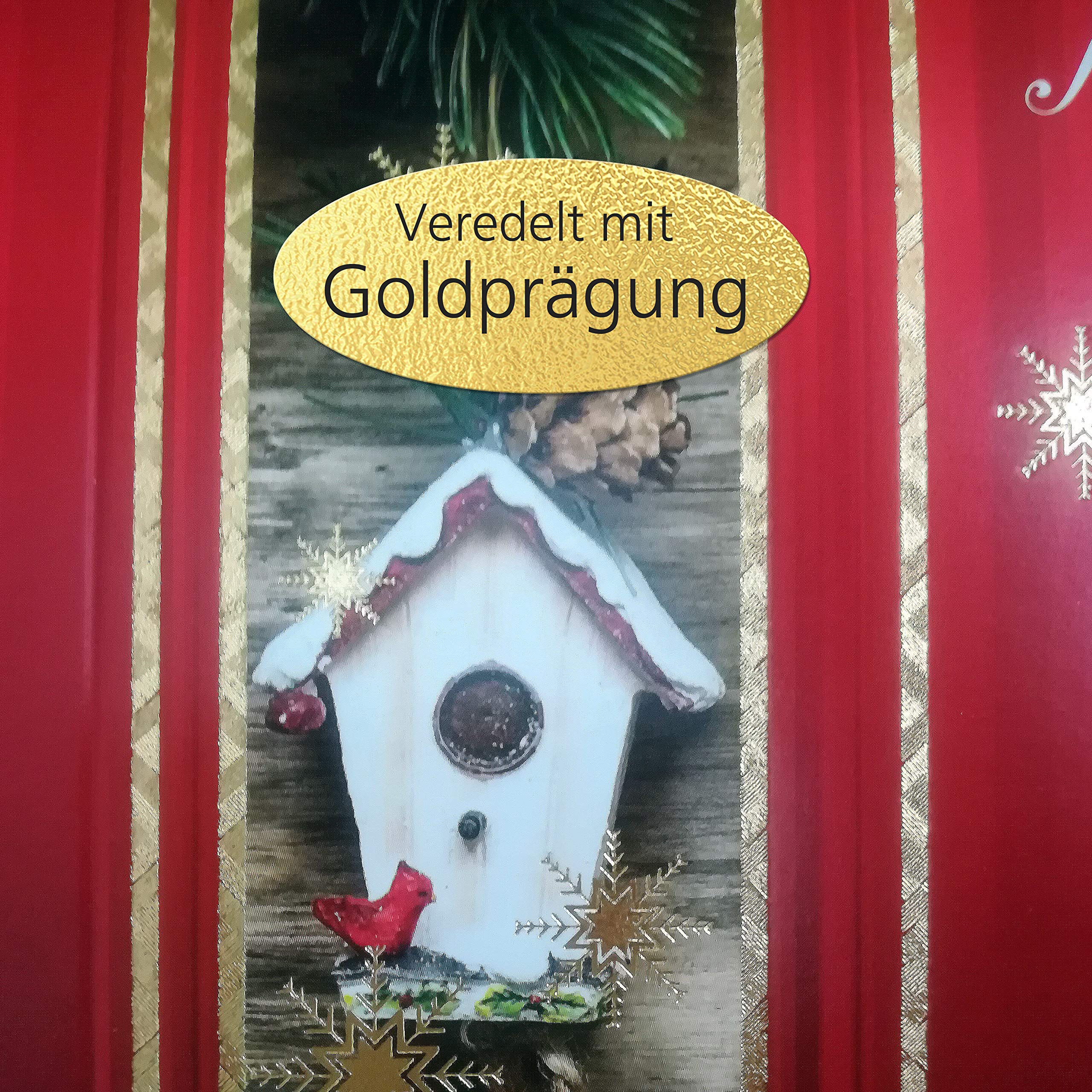 paperSky Weihnachtskarten Set 5 x 20 Motive, 100 exklusive Klappkarten mit Umschlag