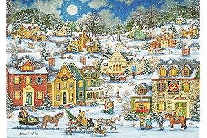 F Festive Village Deluxe Boxed Holiday Cards